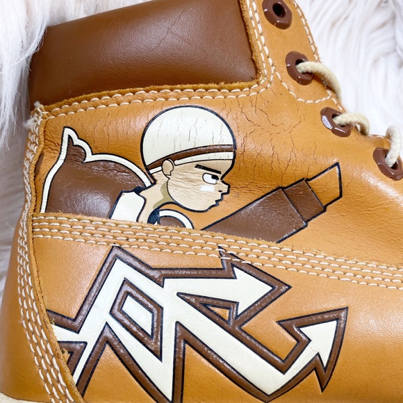 Vintage Rare Custom Timberland Boots Sz 7 - Picture 6 of 15